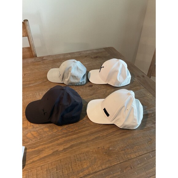 Lot Mens Golf Hots Caps PUMA Small Mediums White Black Gray Fitted Stretch - Picture 2 of 9